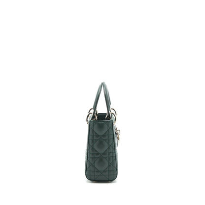 Dior mini Lady Dior lambskin Dark Green