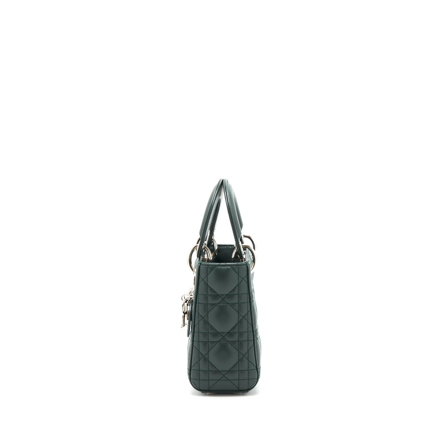 Dior mini Lady Dior lambskin Dark Green