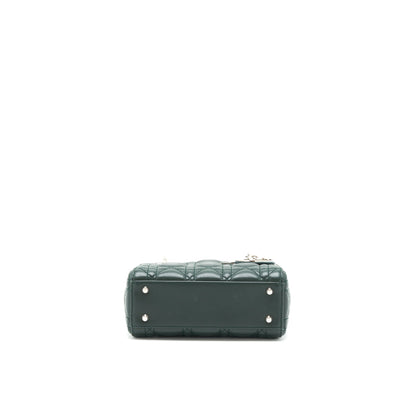 Dior mini Lady Dior lambskin Dark Green