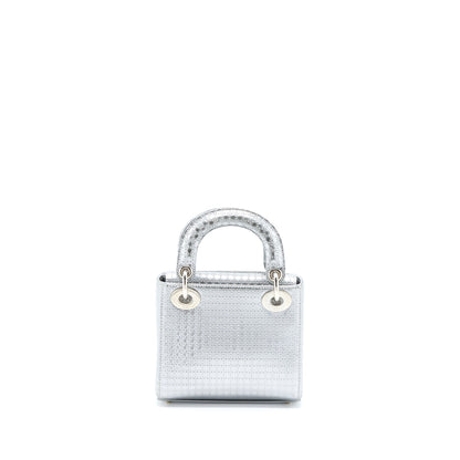 Dior Mini Lady Dior Patent Metallic Silver