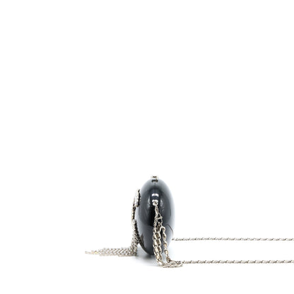 Chanel Runway Orb-shaped Evening Clutch Black with Crystal / Crystal Chain