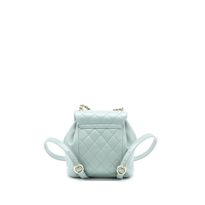 Chanel 23C Duma Mini Backpack Calfskin Light Grey LGHW (Microchip)