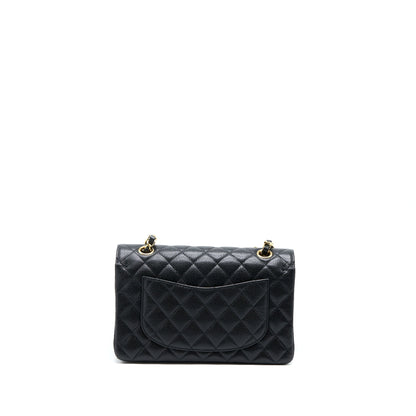 Chanel Small Classic Flap Bag Caviar Black GHW (Microchip)