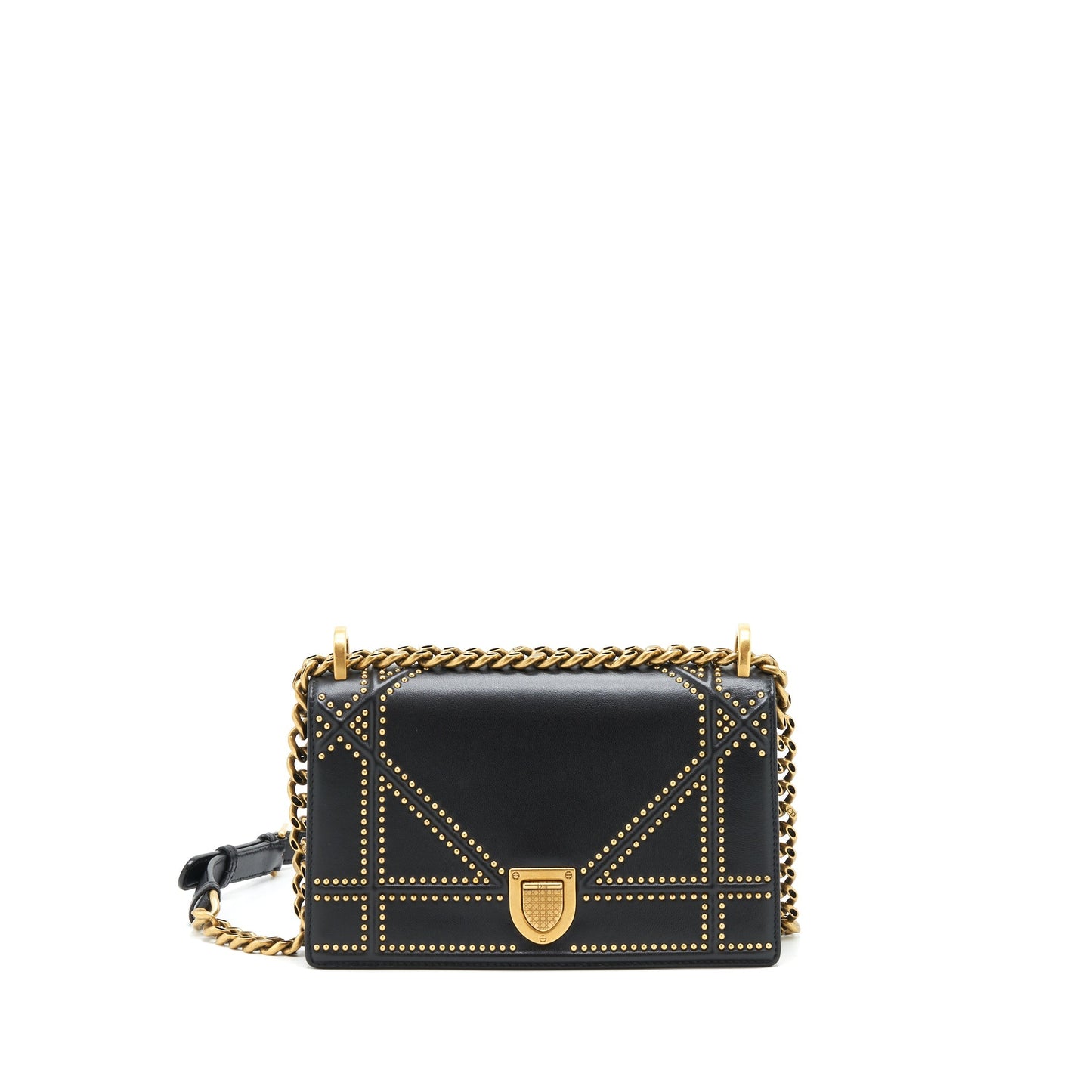 Dior Small Studded Diorama Black