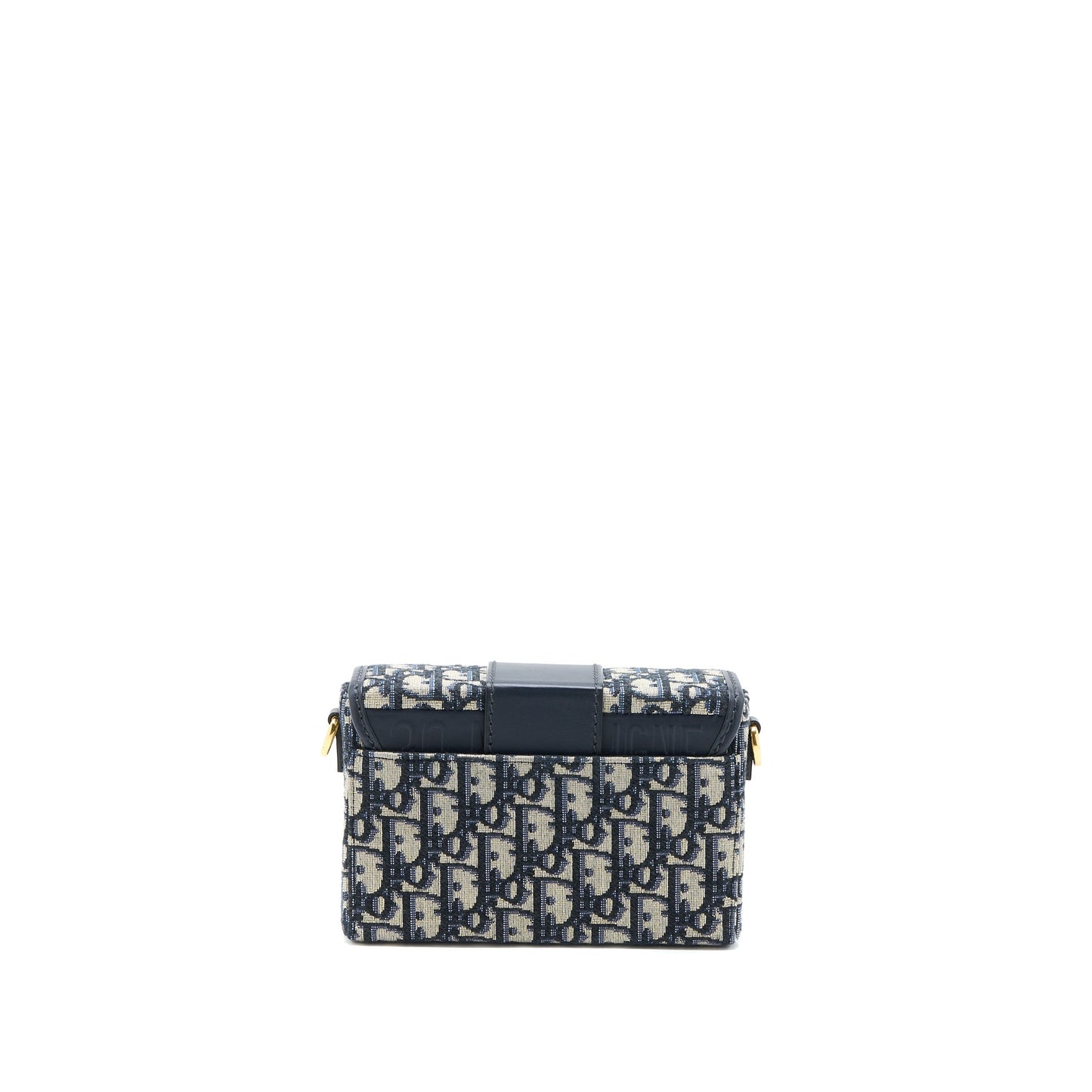 Dior 30 Montaigne Mini Box Purse Blue Oblique