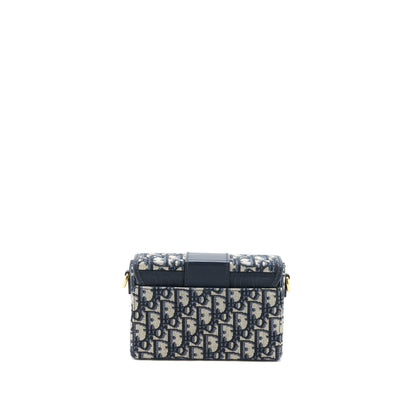 Dior 30 Montaigne Mini Box Purse Blue Oblique