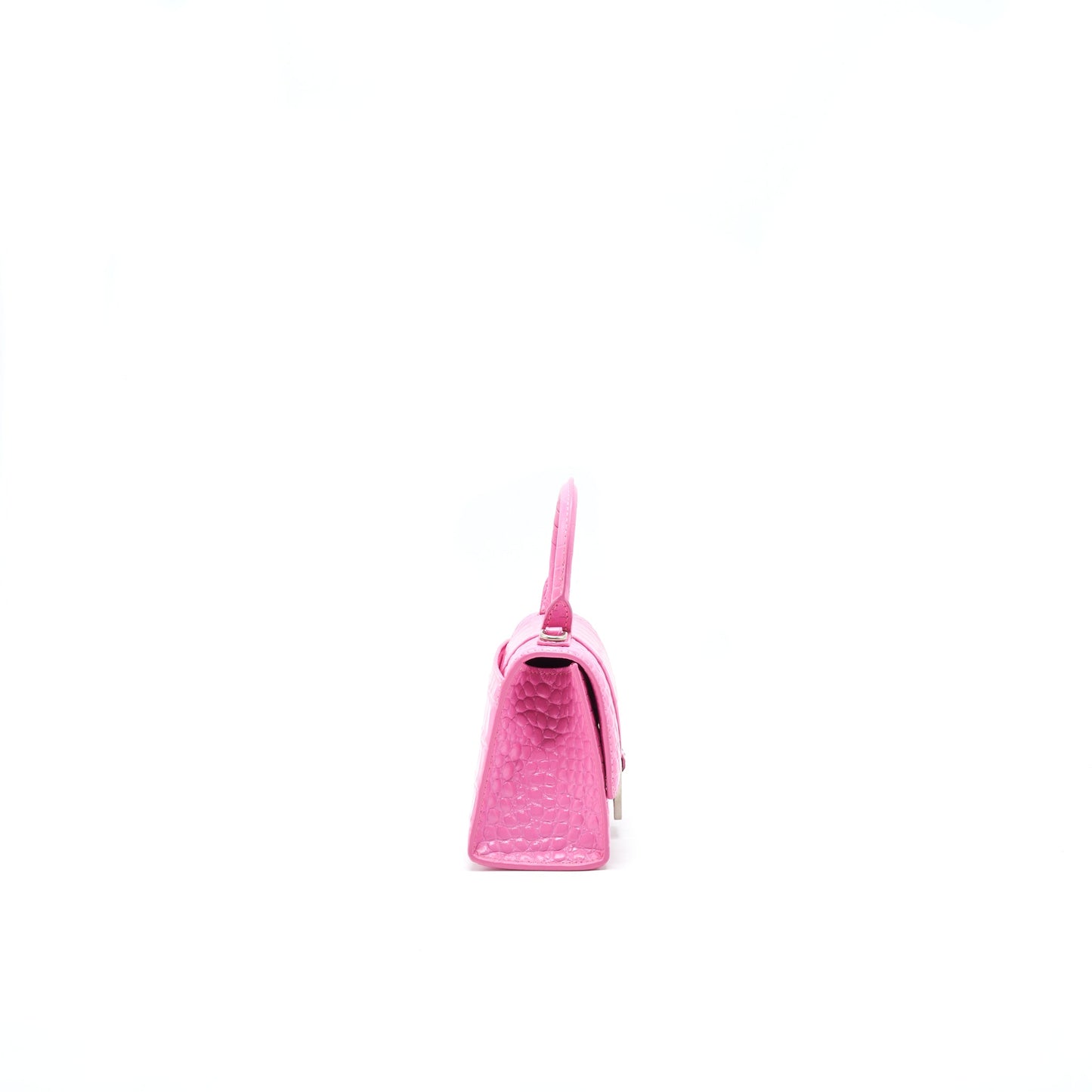Balenciaga Hourglass croc-effect leather Tote Pink