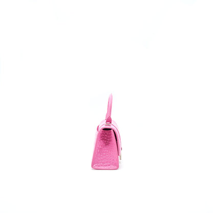 Balenciaga Hourglass croc-effect leather Tote Pink