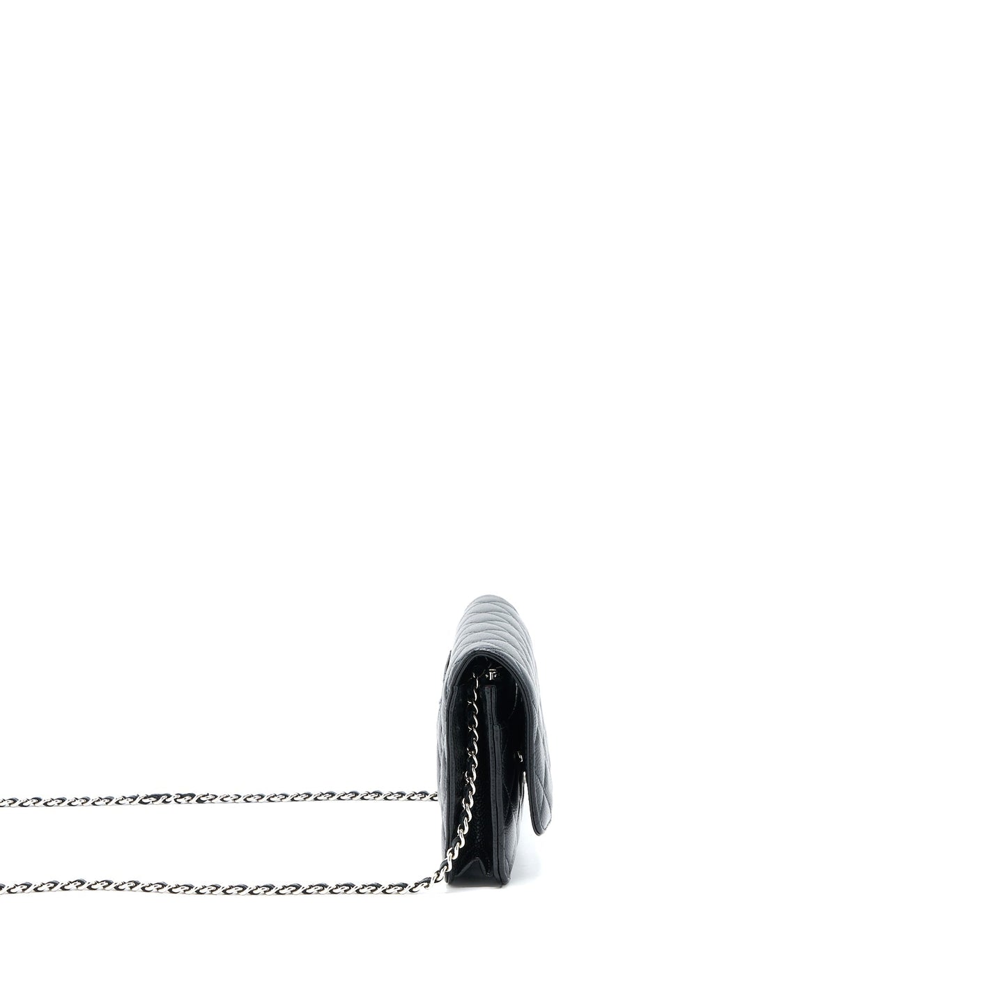 Chanel Classic Wallet on Chain Caviar Black SHW (Microchip)