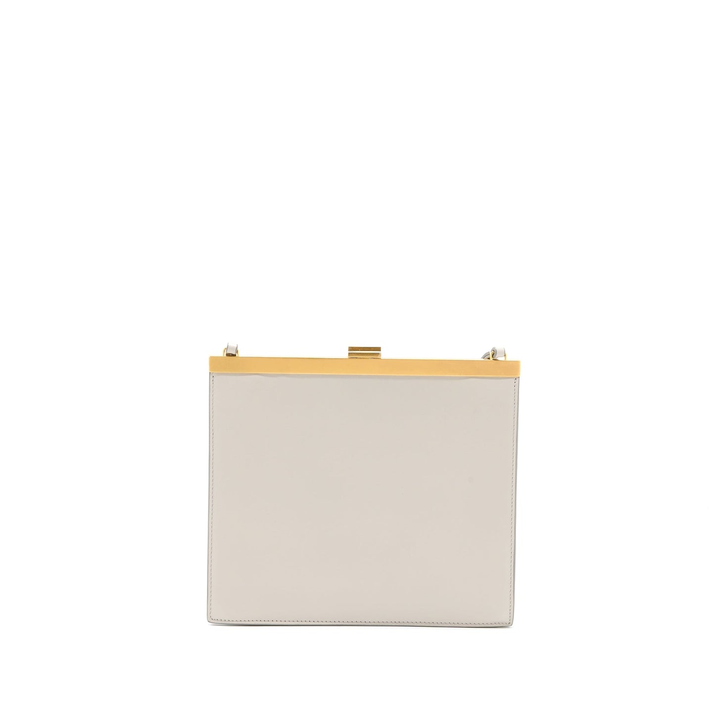 Celine Mini Clasp Mini Purse Light Grey Ruthenium
