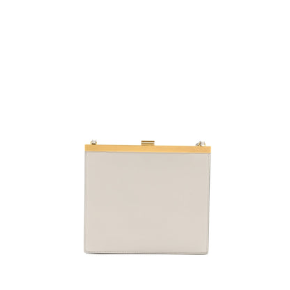 Celine Mini Clasp Mini Purse Light Grey Ruthenium