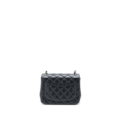 Chanel Classic Mini Square Flap Bag Caviar Black SHW