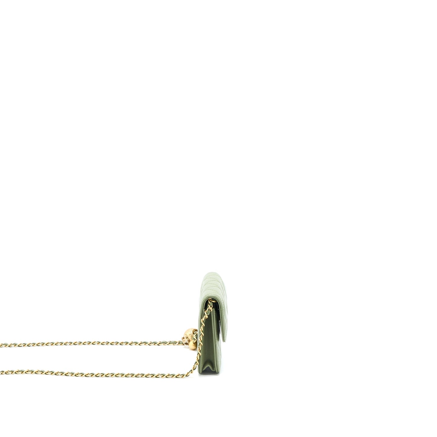 Chanel Pearl Crush Mini Flap Bag Lambskin Green GHW