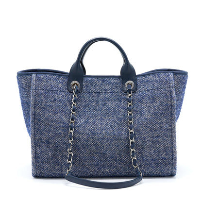 Chanel Deauville Tote bag Navy SHW(Microchip)