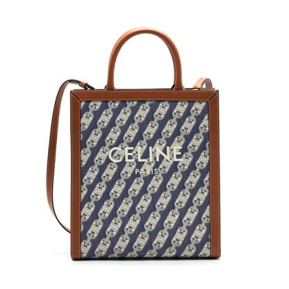 CELINE SMALL VERTICAL CABAS CELINE MAILLON TRIOMPHE JACQUARD CALFSKIN /