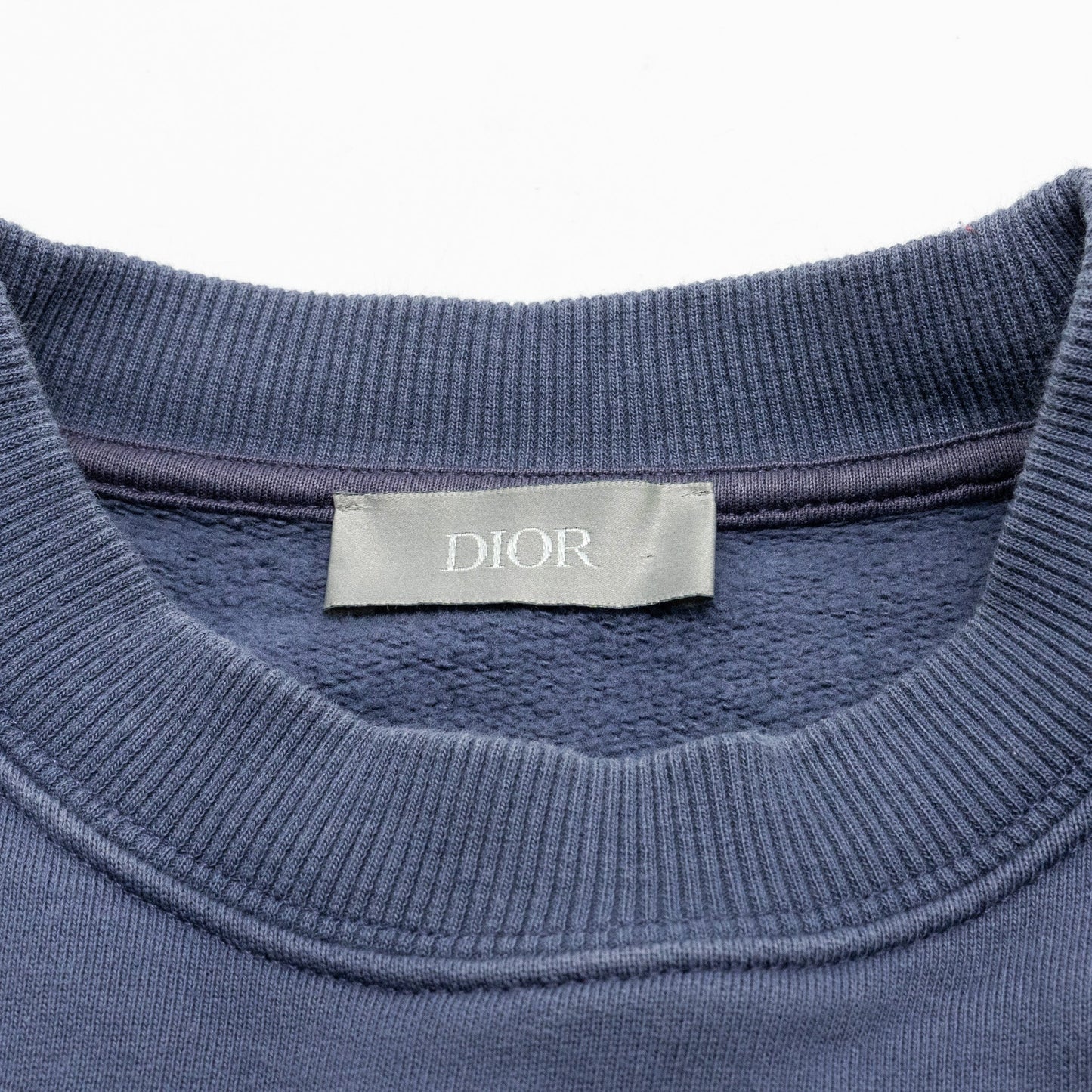 Dior Size S Embossed Sweatshirt Cotton Purple Grey