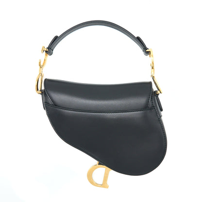 Dior Mini Saddle Purse Calfskin Black