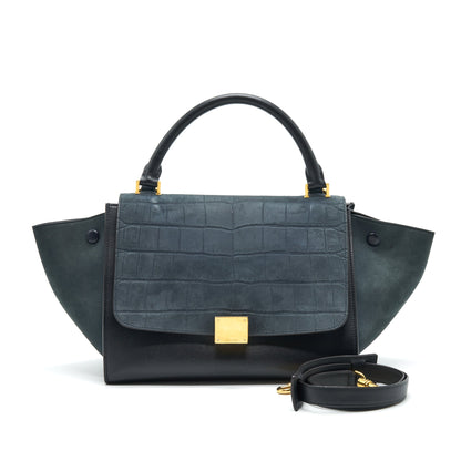 Celine Trapeze Purse Deep Grey / Black