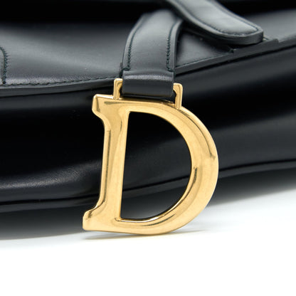 Dior Mini Saddle Purse Calfskin Black