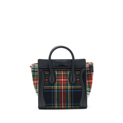 Celine Nano Luggage Purse Fabric/ Leather Multicolour
