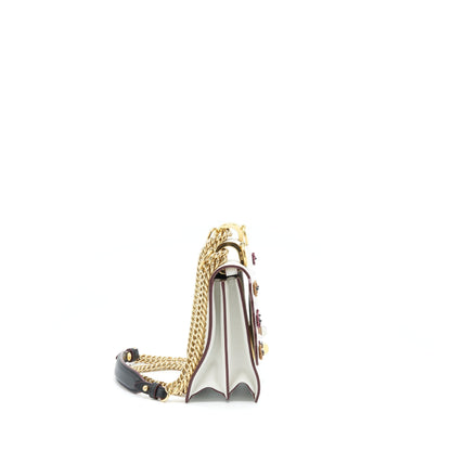 Fendi Kan I Purse White/Multicolour Gold And Silver Hardware