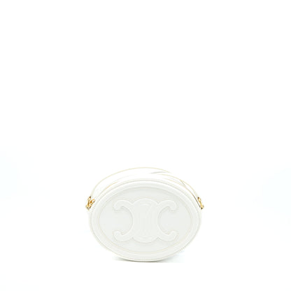 Celine Oval Purse Cuir Triumphed Calfskin White