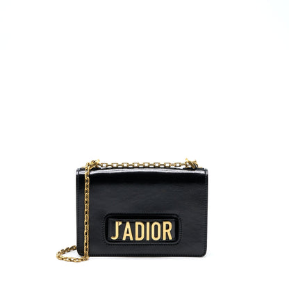 Dior J'adior Medium Flap Purse With Chain Black
