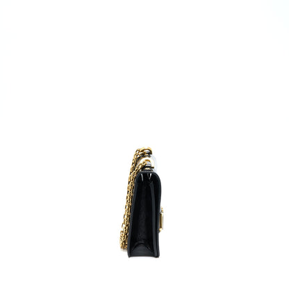 Dior J'adior Medium Flap Purse With Chain Black