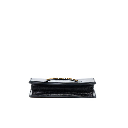 Dior J'adior Medium Flap Purse With Chain Black