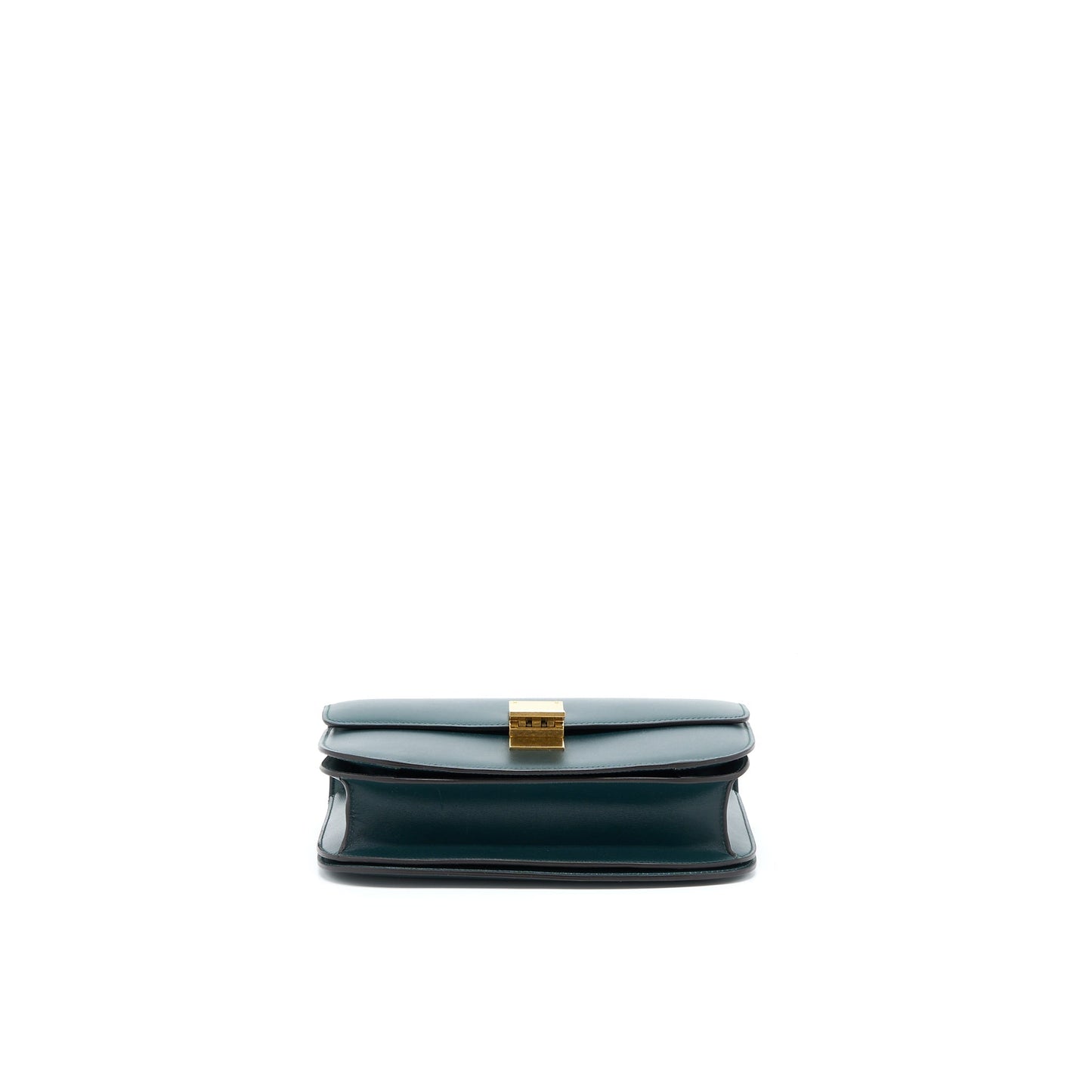Celine Medium Classic Box Purse Calfskin Green