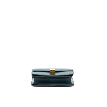 Celine Medium Classic Box Purse Calfskin Green