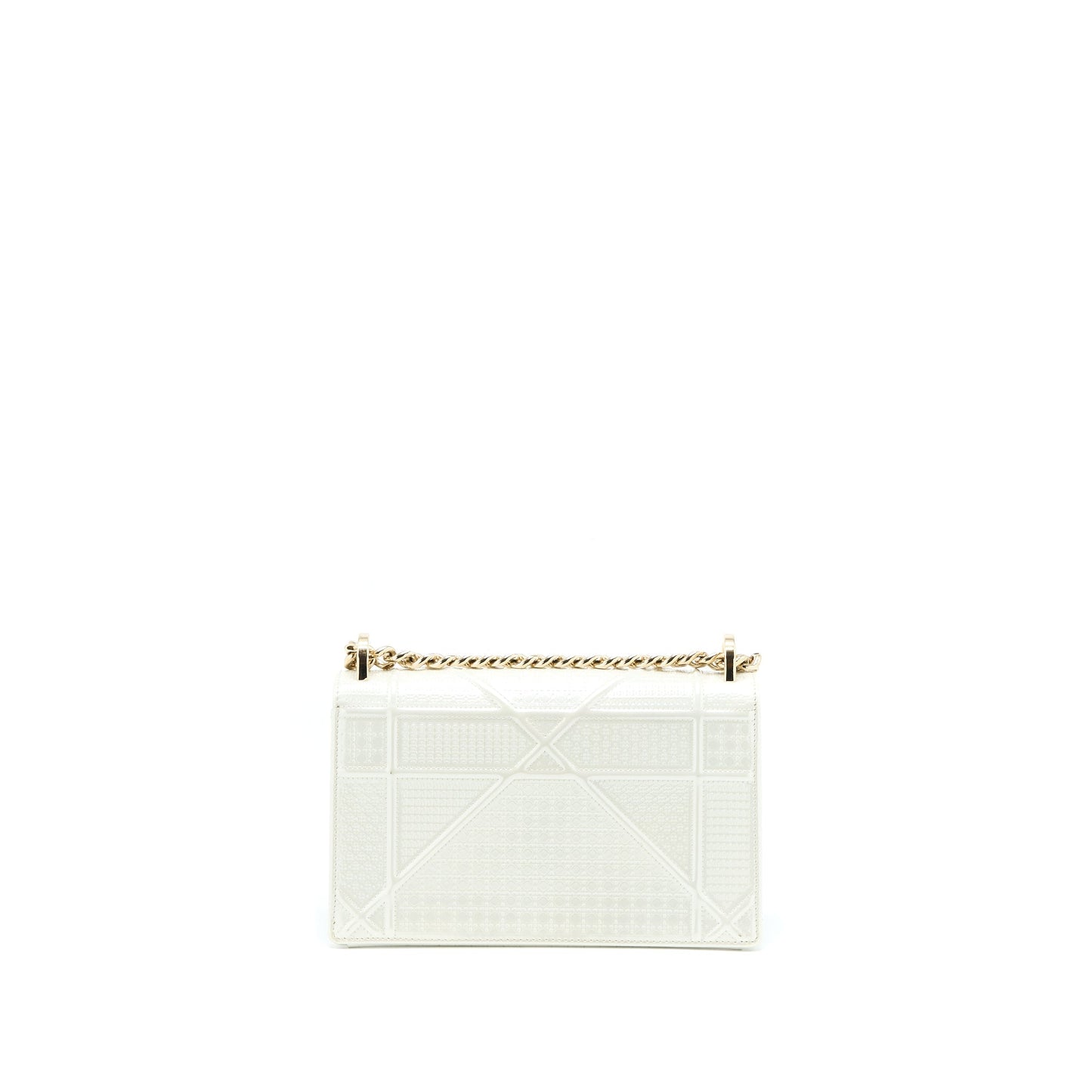 Dior Small Diorma Metallic White