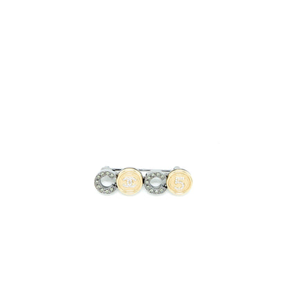 Chanel Coco Button Brooch Crystal GHW