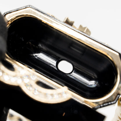 Chanel AirPods Case with Pearl Chain Black LGHW