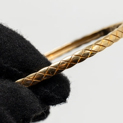 Chanel Size S Coco Crush Bracelet Quilted Motif, Mini Version, Yellow Gold
