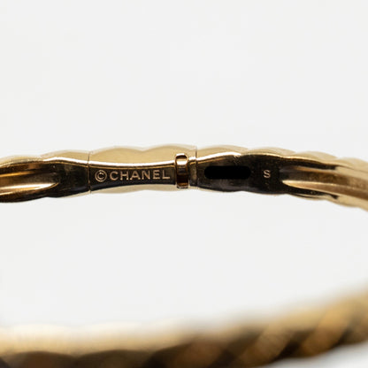 Chanel Size S Coco Crush Bracelet Quilted Motif, Mini Version, Yellow Gold