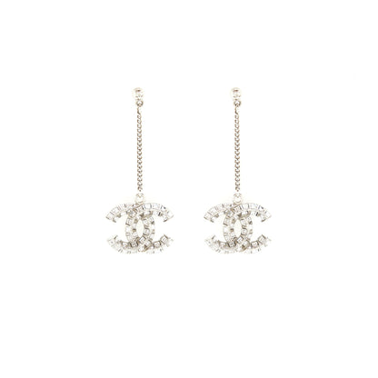 Chanel Crystal Drop Earrings SHW