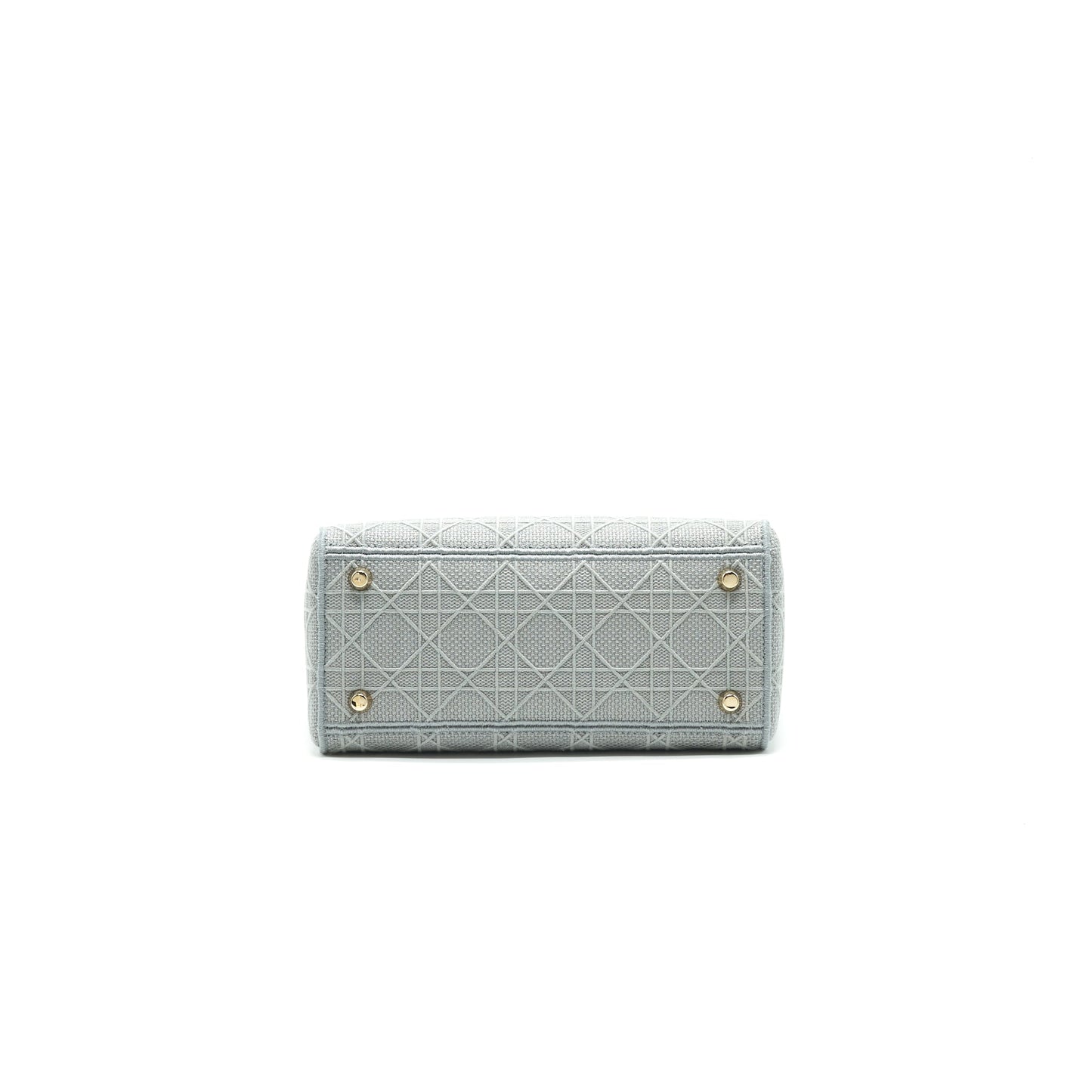 Christian Dior Cannage Canvas Medium Lady Dior Grey