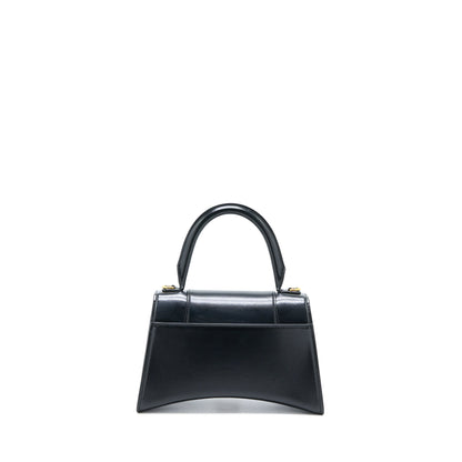 Balenciaga Hourglass Small Handbag Box Calfskin Black