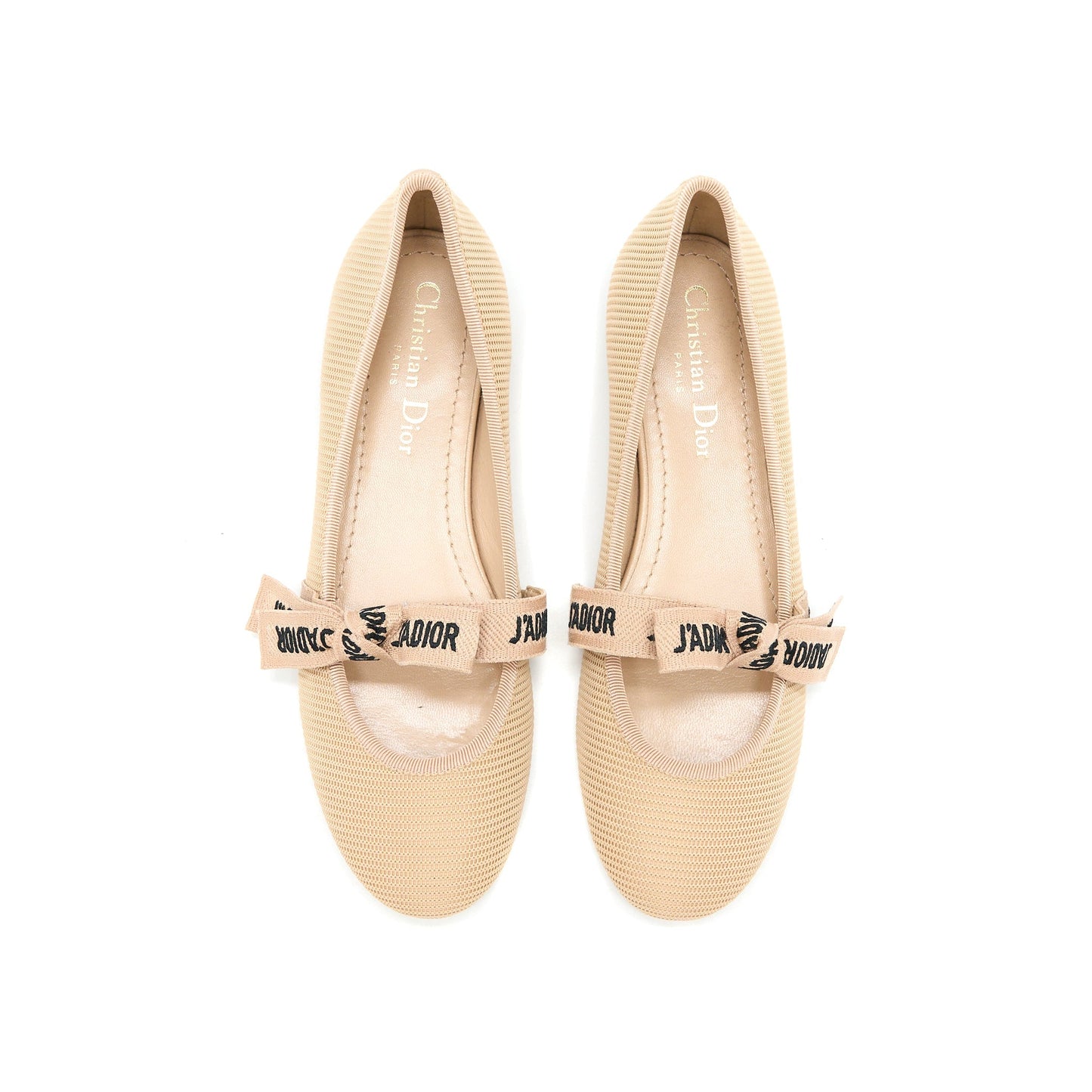 Dior Size 36 Jâadior Ballet Pump Canvas Beige