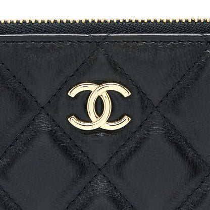 Chanel O-Case Pouch Pearl/Aged Calfskin Black LGHW