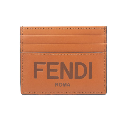 Fendi Brown Leather Card Holder