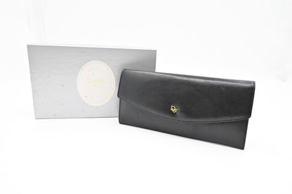 Dior Long Wallet in Black Leather