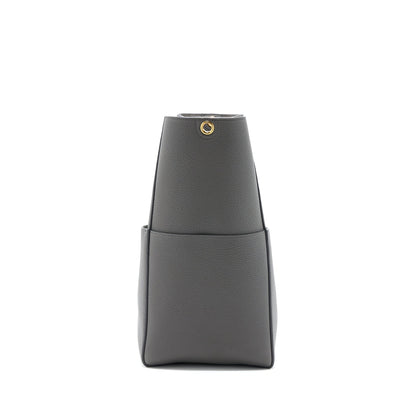 Celine Sangle Bucket Purse Grained Calfskin Grey
