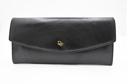Dior Long Wallet in Black Leather
