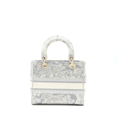 Dior Medium Lady Dior Purse D-lite Purse Light Grey