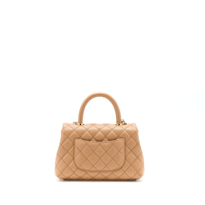 Chanel Small Coco Handle Caviar Brown GHW