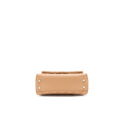 Chanel Small Coco Handle Caviar Brown GHW