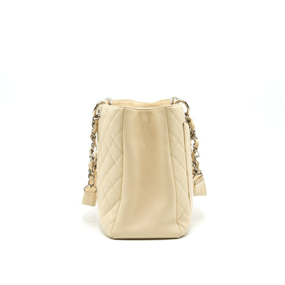 CHANEL GRANT SHOPPING TOTE BAG XL GST CREAM CAVIAR SHW