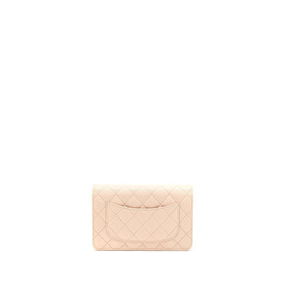 Chanel Classic Wallet On Chain Caviar Light Pink LGHW (Microchip)